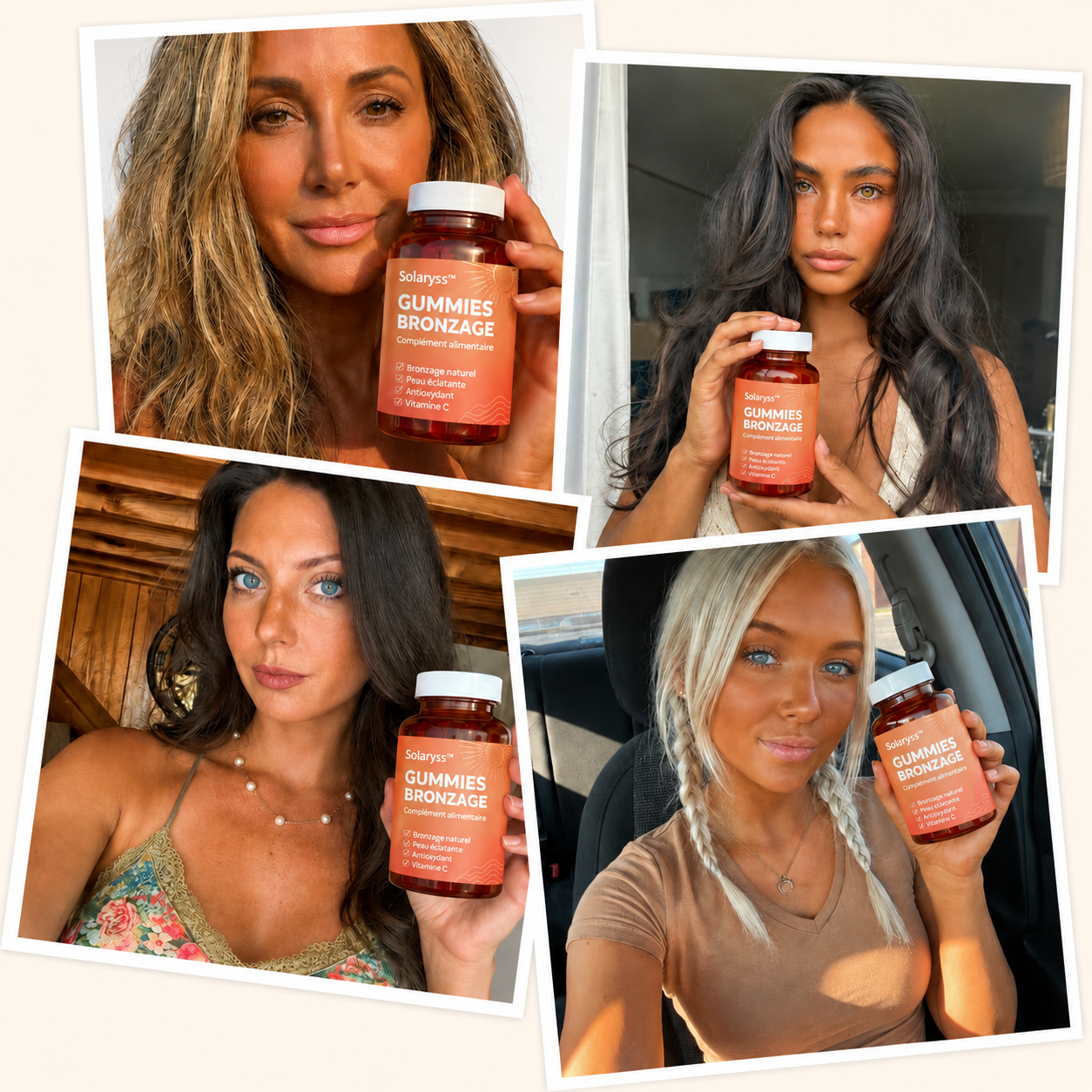 Femme rayonnante au teint doré après cure Solaryss